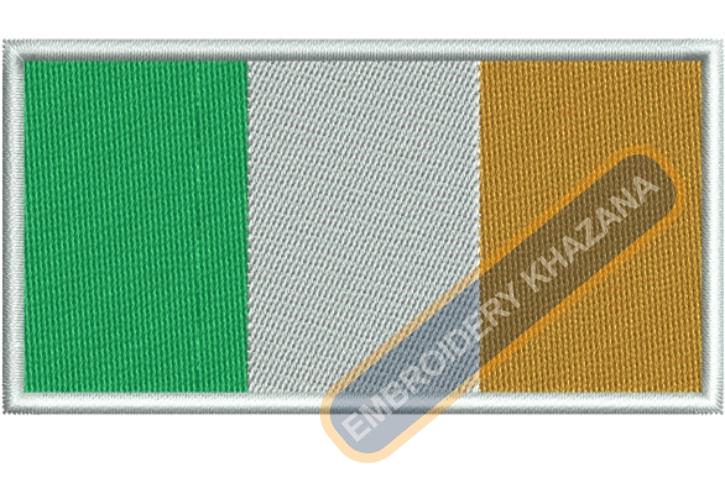 Ireland flag embroidery design